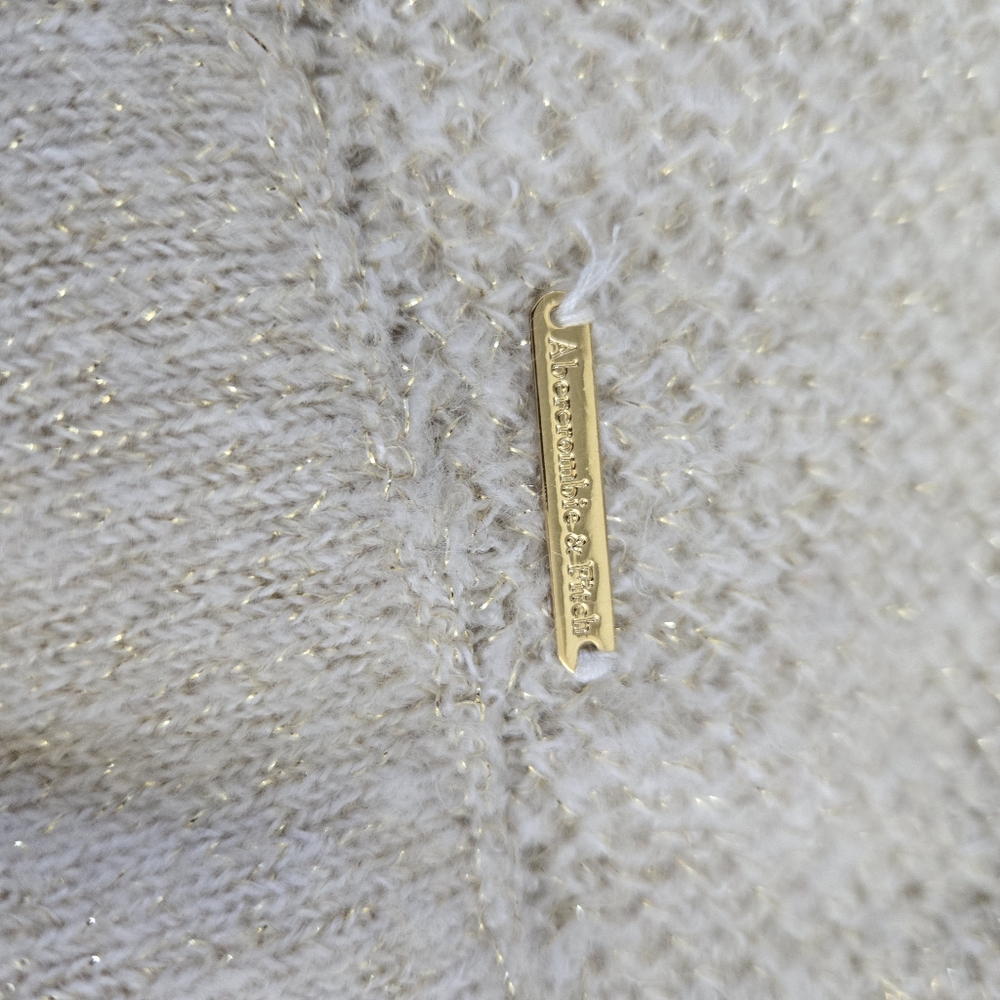 2 for $20 Abercrombie gold metallic sweater with side zipper accent - Picture 4 of 7